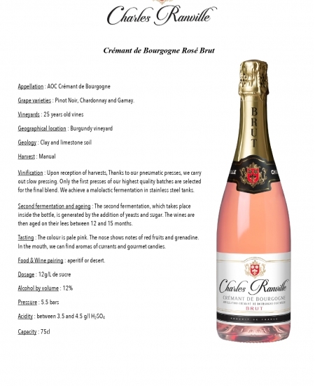 Charles Ranville Brut Rose Cremant 0,75 l